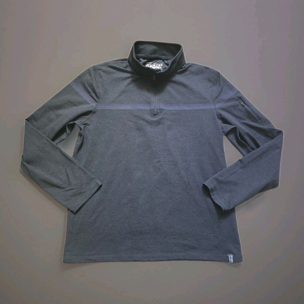 Marine Layer Sweater Mens Medium Blue 1/4 Zip Weekend Sport Pullover Shirt